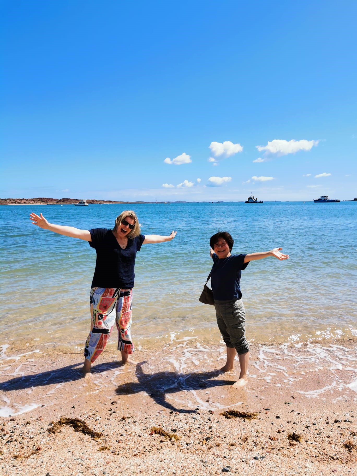 Aiko Hellie on the beach