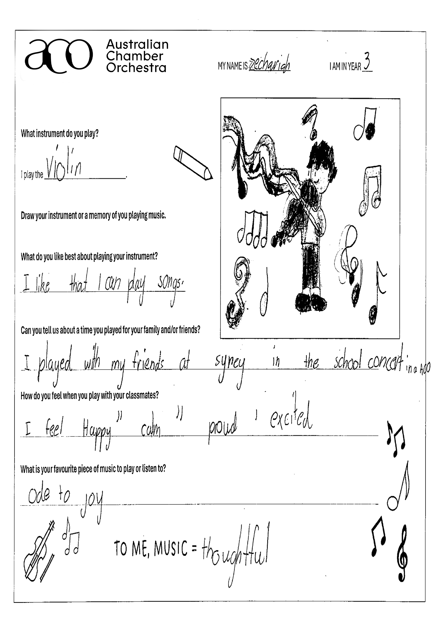 Cherish 2_Violin Worksheet_ACO Foundations