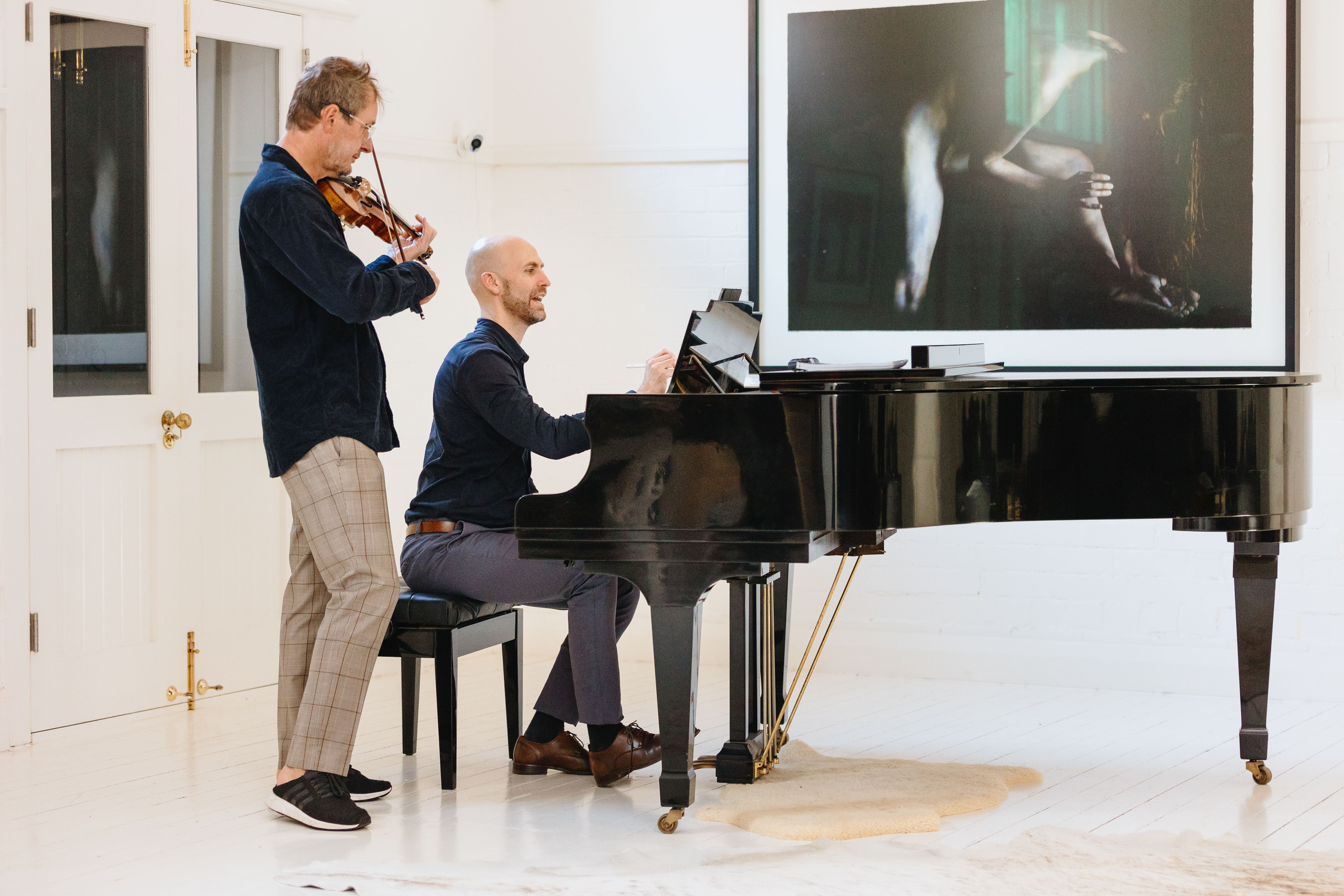 Erin Heylard and Richard Tognetti playing Piano and Violin