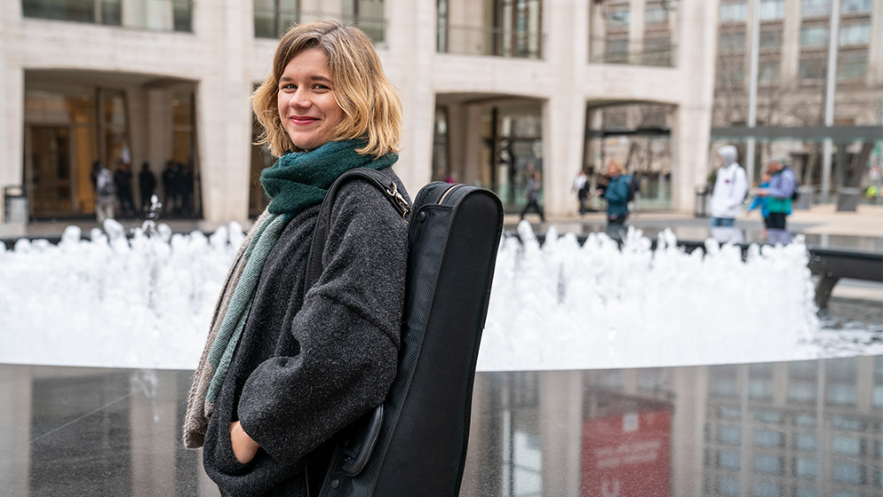 ACO Violinist Liisa Pallandi in New York.