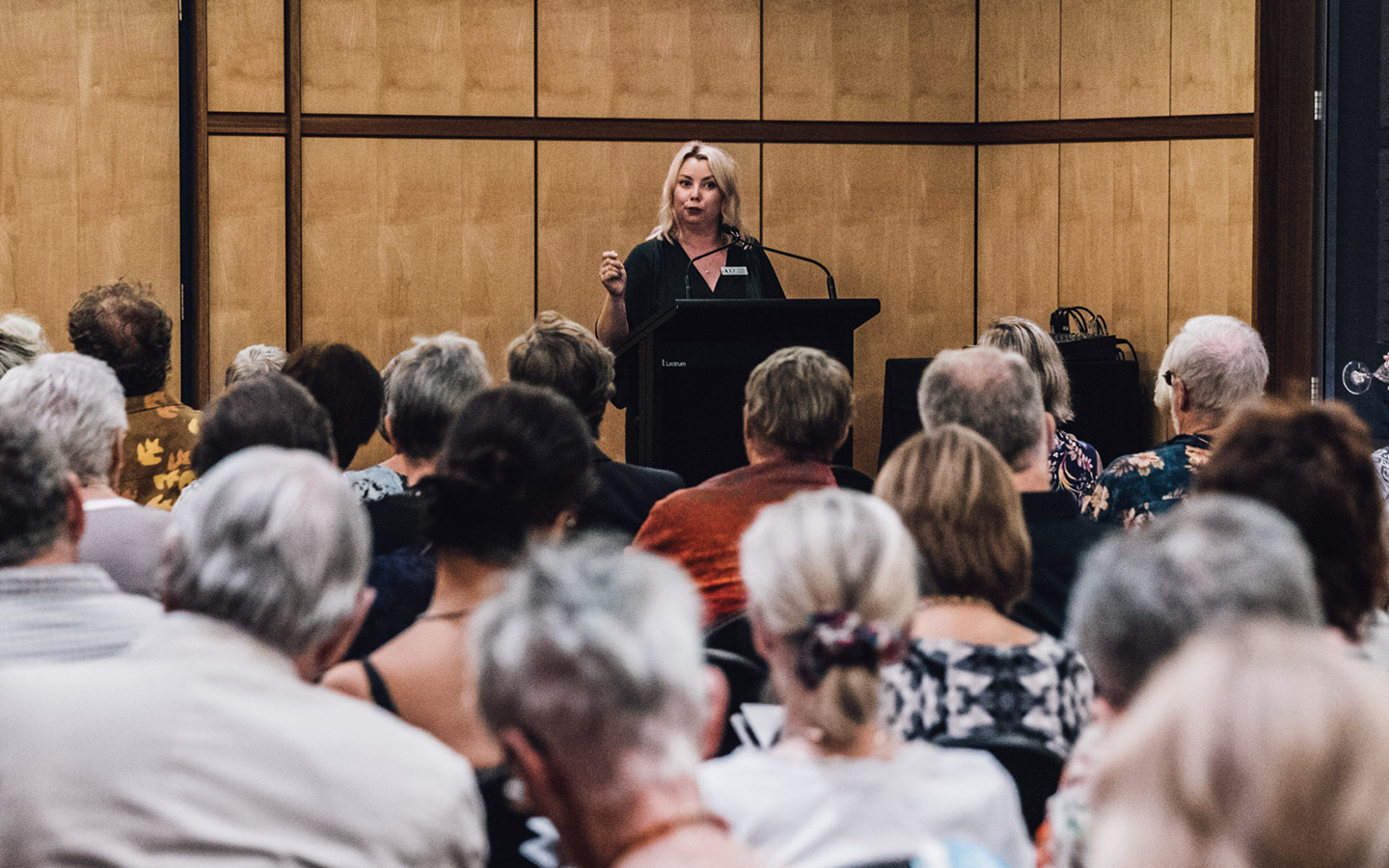 ACO Artistic Administrator Anna Melville delivering a Pre Concert Talk