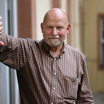 A portrait of Pēteris Vasks