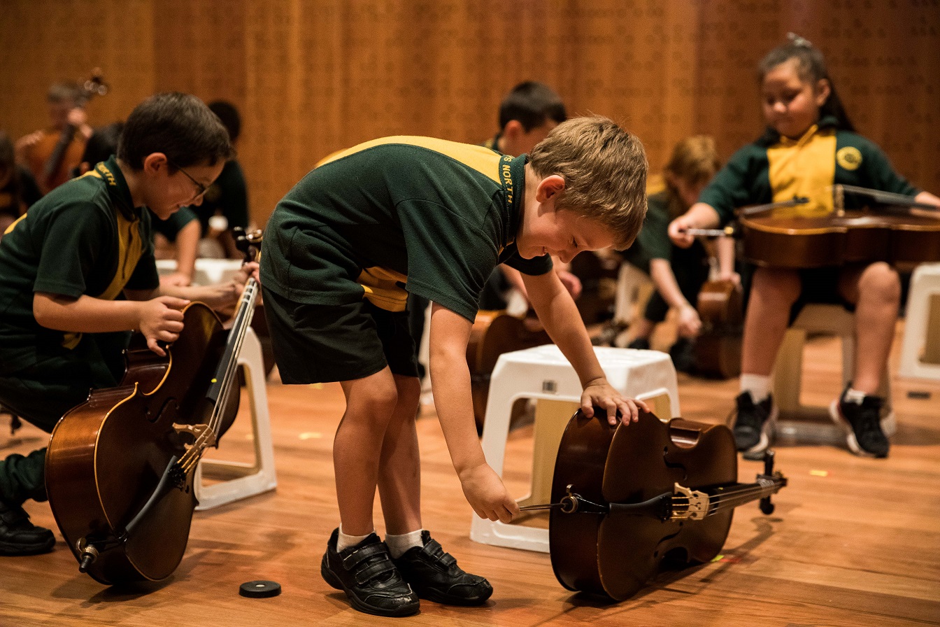 ACO Foundations student preparing to perform