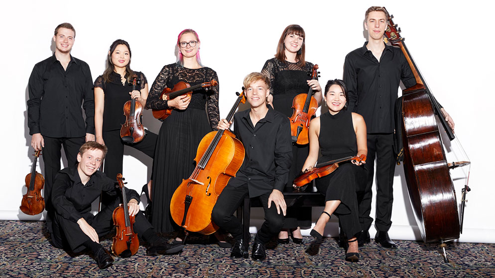 The 2019 ACO Emerging Artists posting for a portrait