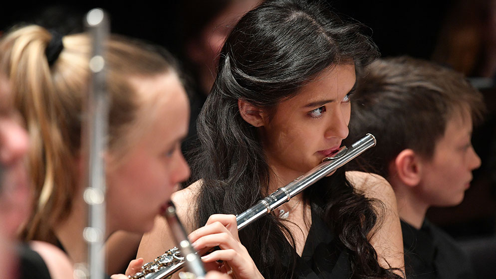 Flute players in the Penrith Youth Orchestra