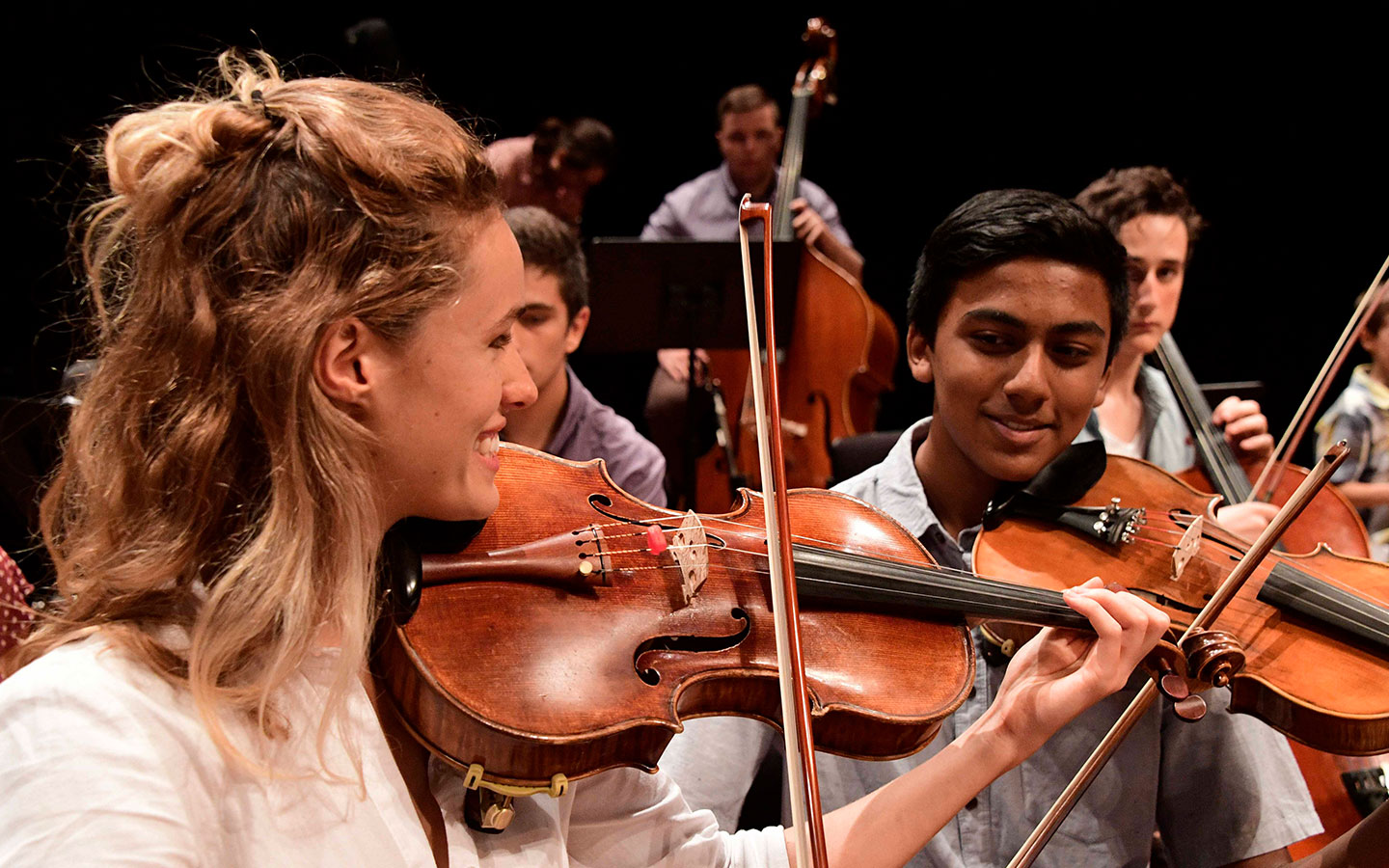 Members of the Penrith Youth Orchestra in rehearsal
