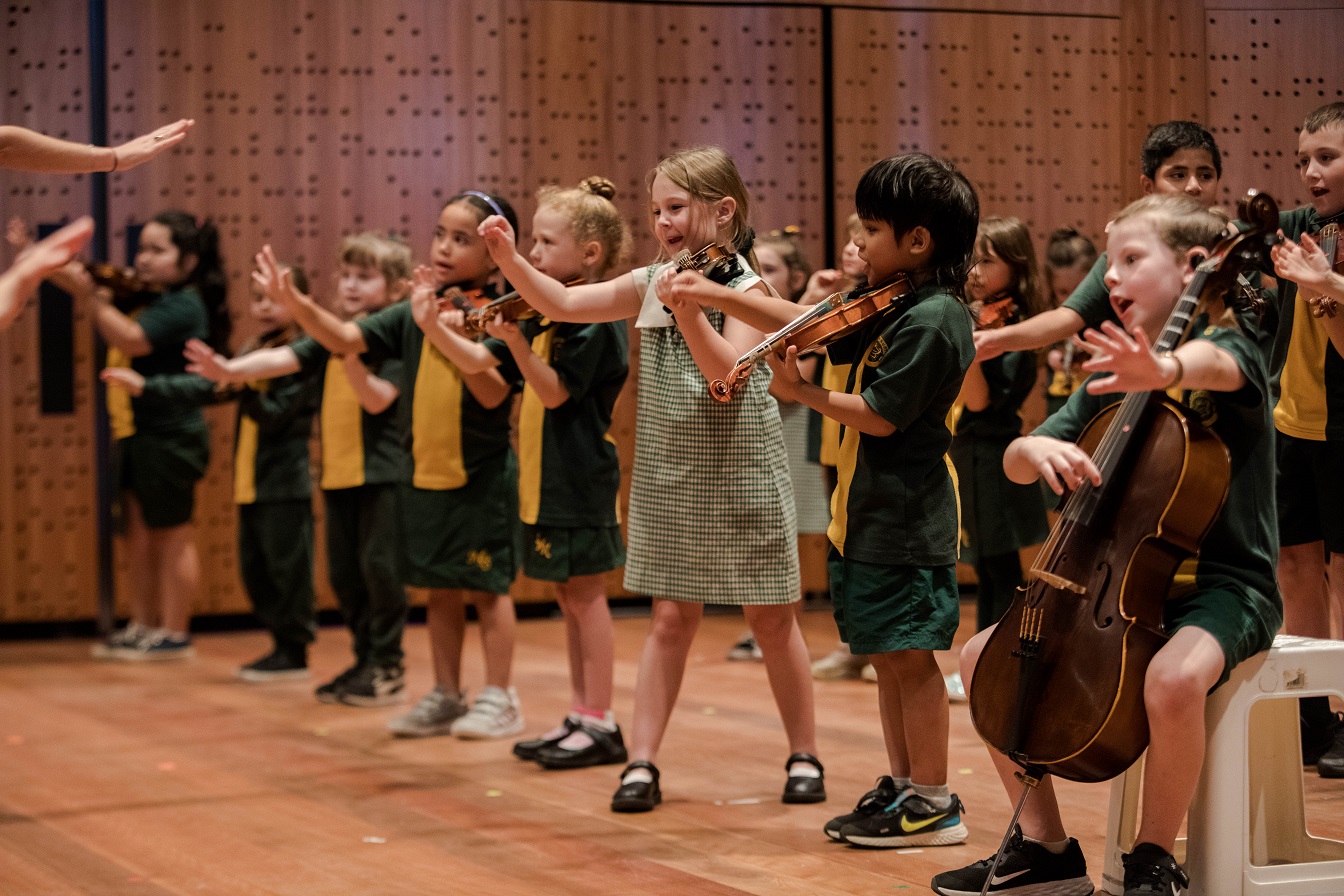 ACO Foundations students performing at Pier 2/3 Festival