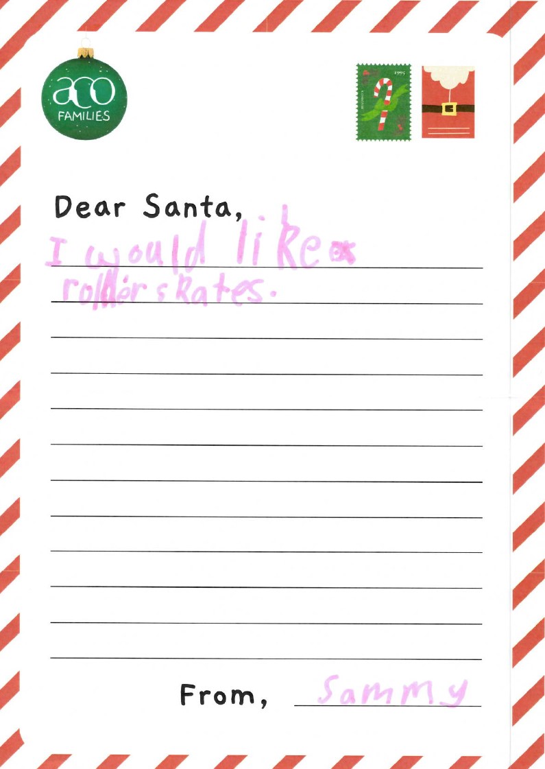 ACO Families Dear Santa Letter