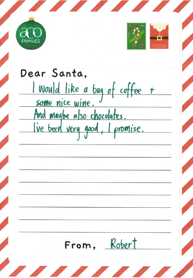 ACO Families Dear Santa Letter