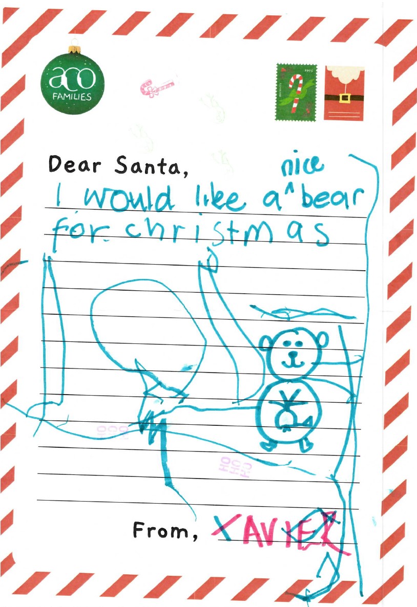 ACO Families Dear Santa Letter