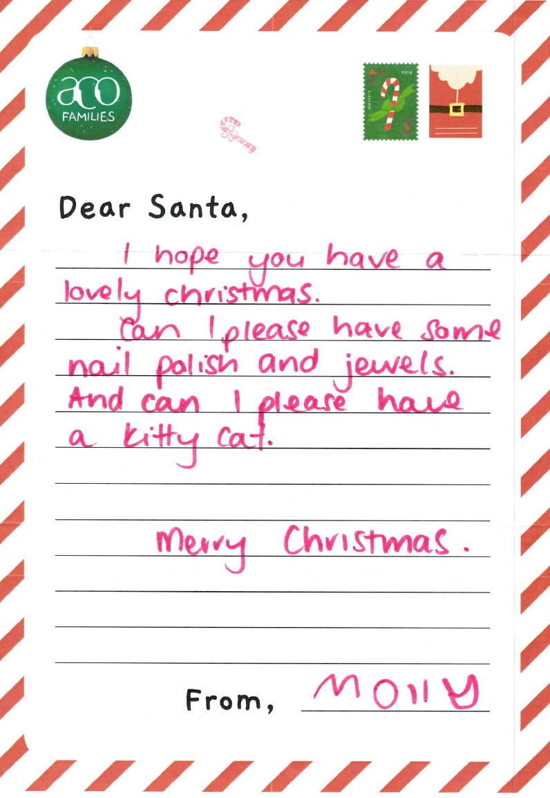 ACO Families Dear Santa Letter