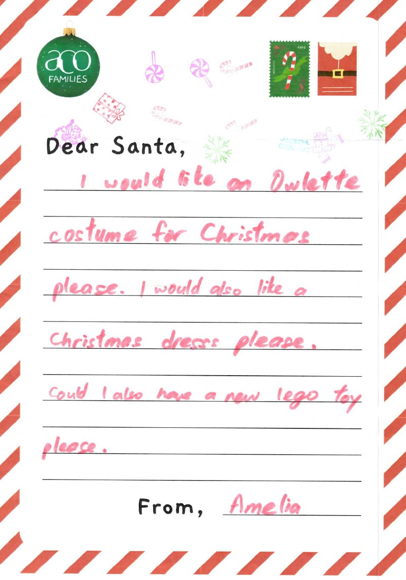 ACO Families Dear Santa Letter