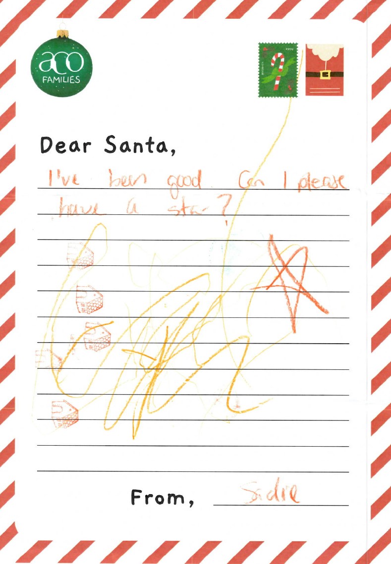 ACO Families Dear Santa Letter