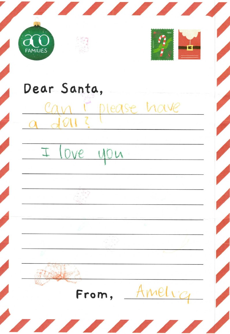 ACO Families Dear Santa Letter