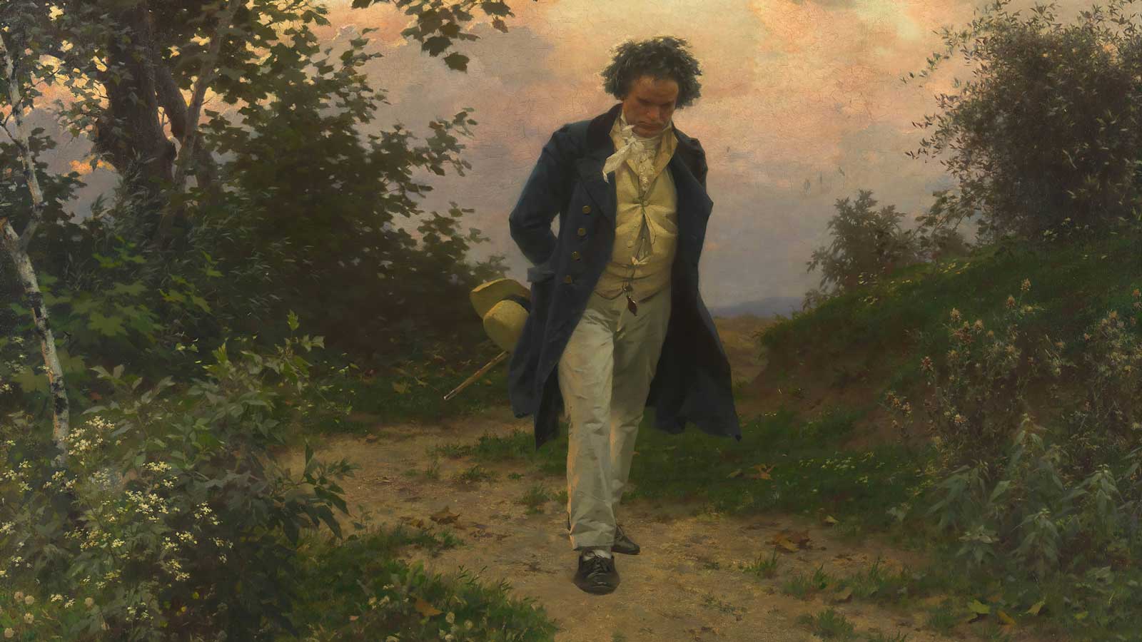 Painter Julius Schmid's Beethoven on a Walk