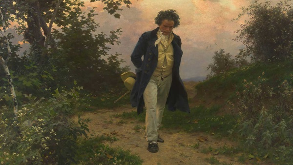 Painter Julius Schmid's Beethoven on a Walk