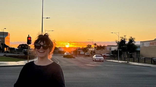 Madelene with Sunset in Karratha