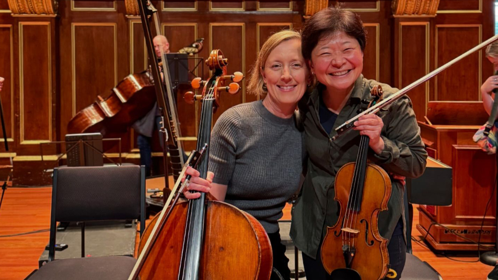 ACO Cello Melissa Barnard and ACO Violin Aiko Goto