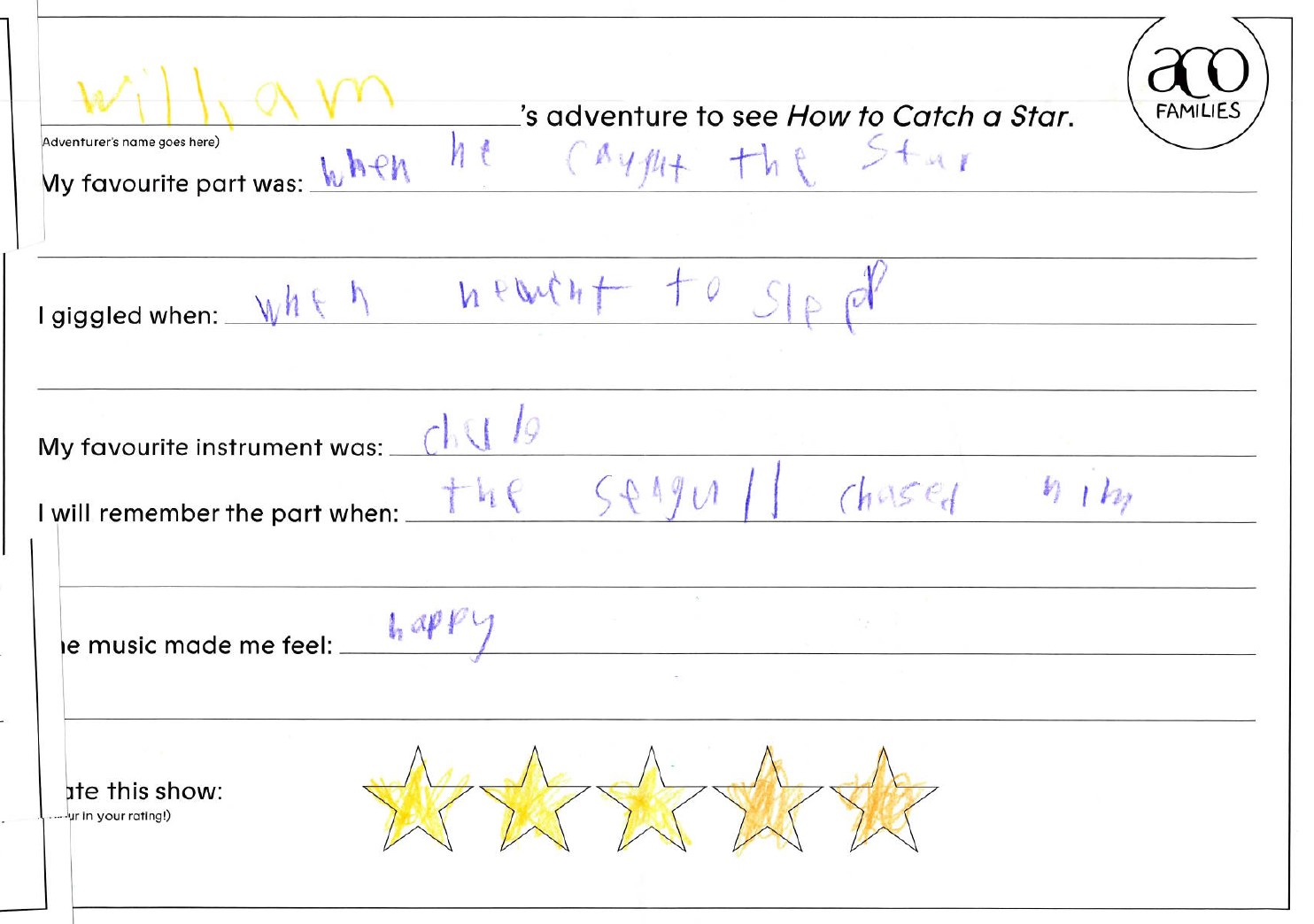 How to Catch a Star ACO Children's Review