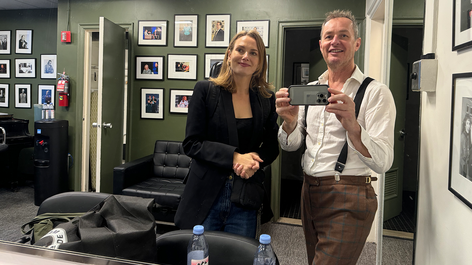 Satu Vanska and Richard Tognetti backstage