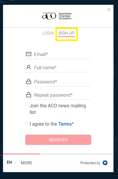 Sign up