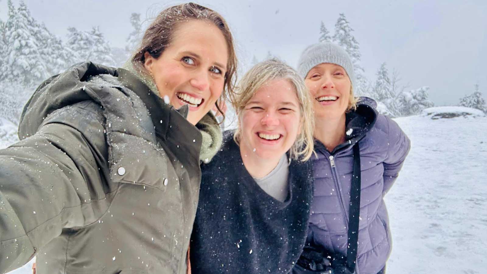 ACO musicians in the snow